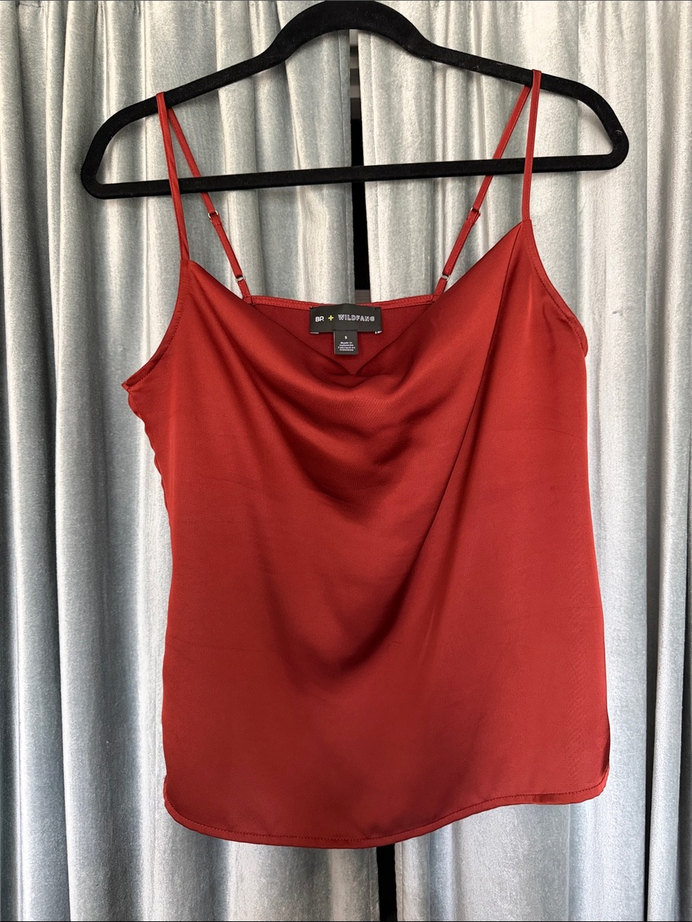 BP + Wild Fang Rust Red Satin Cowl Neck Camisole